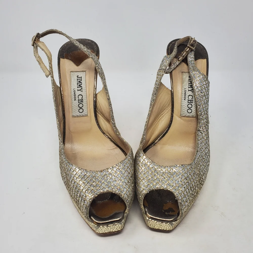 Jimmy Choo Champagne Pumps - Picture 2 of 7